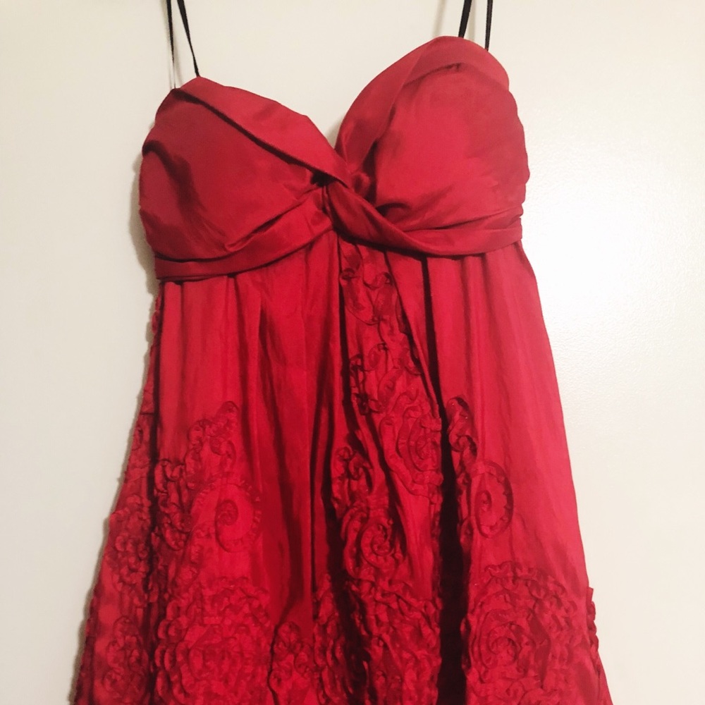 Red B. Darlin Party Dress with flower detail